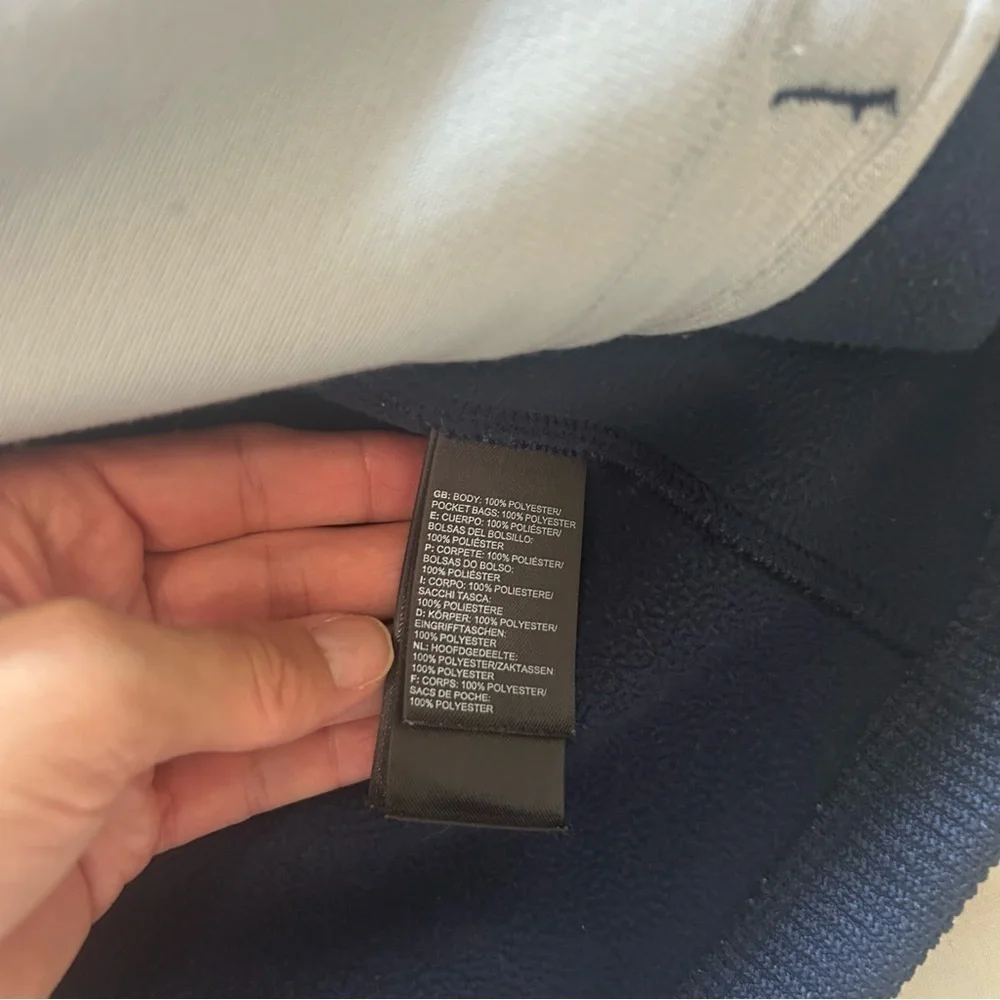 Men's North Face Krestwood Ribbed Thick Knit Full Zip Jacket Blue Large